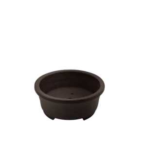 5in round bonsai pot brown